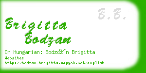 brigitta bodzan business card